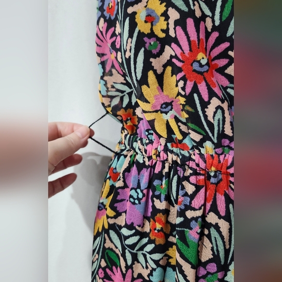 Colorful Contemporary Floral Womens One Shoulder Dress Size S Hi-Lo Bloomcore - Picture 3 of 8